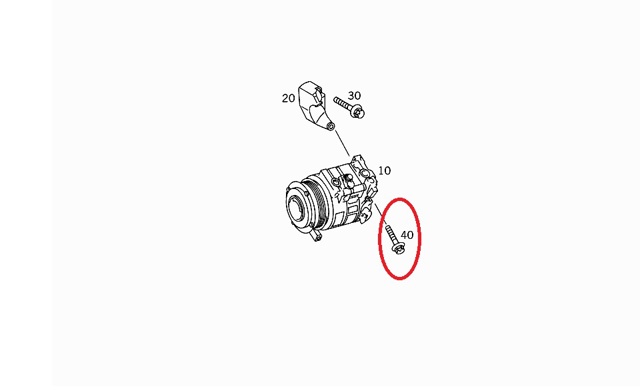 Болт компресора кондиціонера Mercedes E 