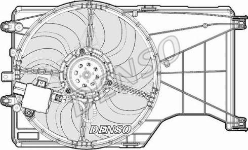  Дифузор радіатора охолодження, в зборі з двигуном і крильчаткою Opel Corsa 