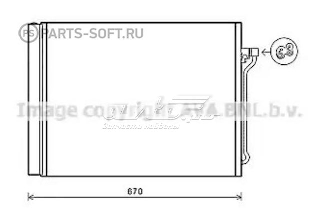 Радіатор кондиціонера BW5409D AVA