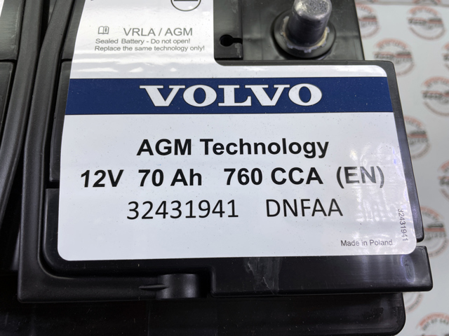 Батарея акумуляторна Volvo 32431941 ціна, від 337.91 USD