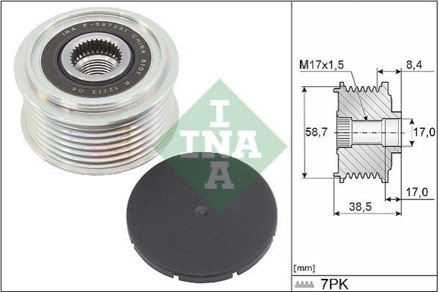 Шків генератора INA 535031810