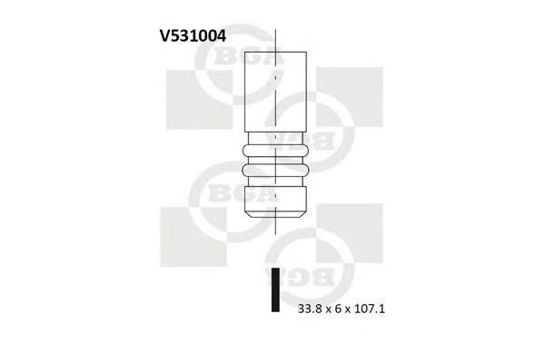 Клапан випускний V531004 BGA