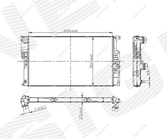 Купити RA60815Q Signeda Радіатор двигуна