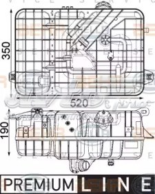 Бачок системи охолодження, розширювальний 960501410328 Mercedes