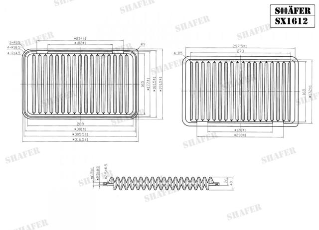 Повітряний фільтр SX1612 Shafer
