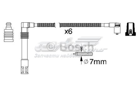 Дроти запалювання Bosch 986356321 ціна, від 56.68 USD