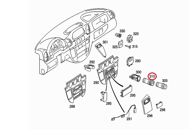 Розетка запальнички на Mercedes Vito II 639
