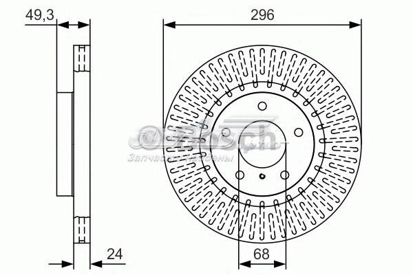 Купити 0986479T44 Bosch Ротор гальмівний