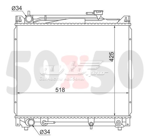 Радіатор охолодження двигуна SK0001V6 SAT