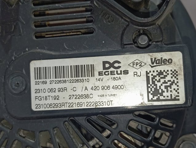 Генератор автомобільний Renault (RVI) 231006293R