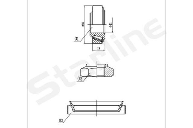 Підшипник задньої ступиці LO00919 Starline