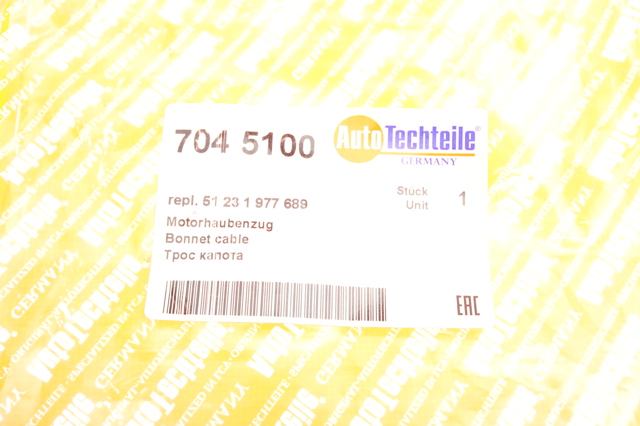 7045100 Autotechteile Трос замка капота