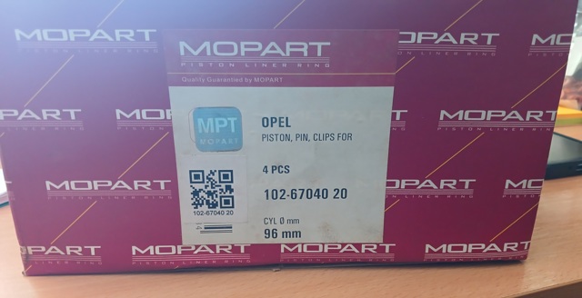 Поршень в комплекті на 1 циліндр, 4-й ремонт (+1,00) Mopart 1026704020 ціна, від 8.71 USD