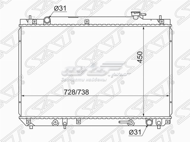 Радіатор охолодження двигуна TY0003SXU10 SAT