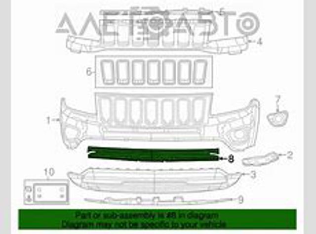 Абсорбер бампера переднього FPS FP3806945 ціна, від 26.25 USD