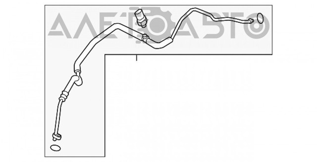 Шланг кондиціонера, від радіатора до випарника Mazda KD456146XA