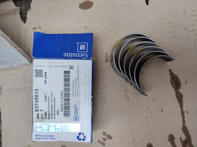 Вкладиші шатунові General Motors 93745813