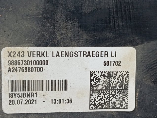 Накладка зовнішня (молдинг) порога, лівий Mercedes A2476980700