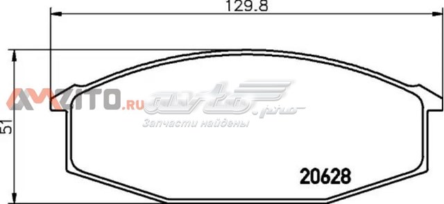 Колодки гальмові задні, дискові NP1085 Nisshinbo