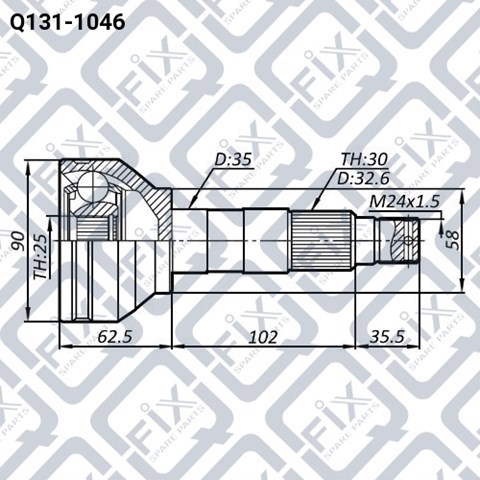 ШРУС зовнішній Q-fix Q1311046