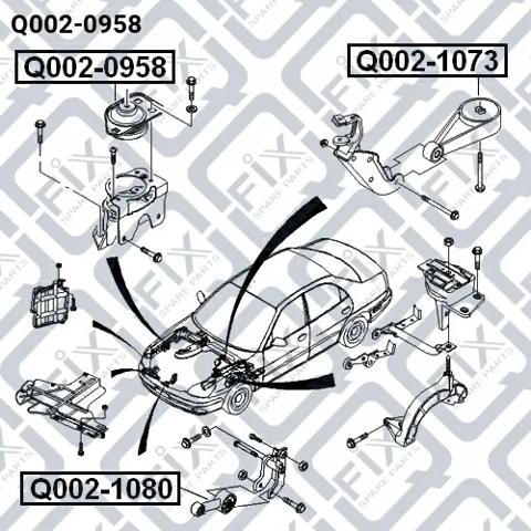 Q0020958 Q-fix Права подушка мотора