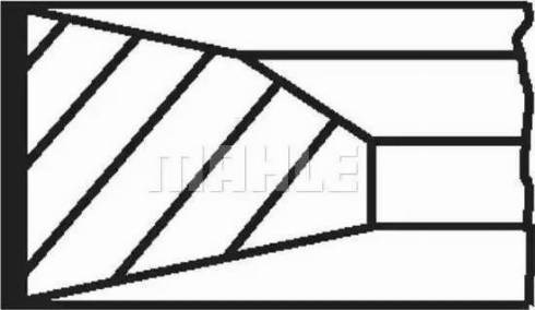 Комплект поршневих кілець на 1 циліндр, STD. Mahle Original 03873N0
