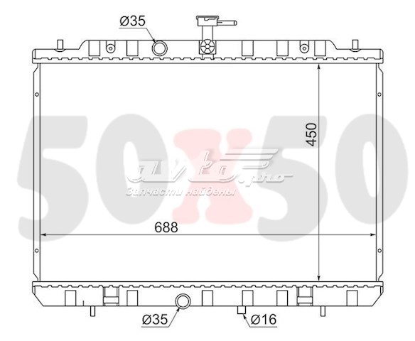 Радіатор охолодження двигуна NS0007T31 SAT