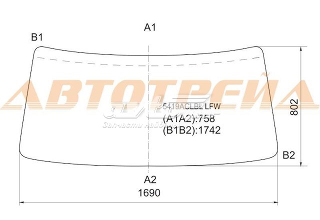 Автоскло XYG GS3545D11 ціна, від 64.42 USD