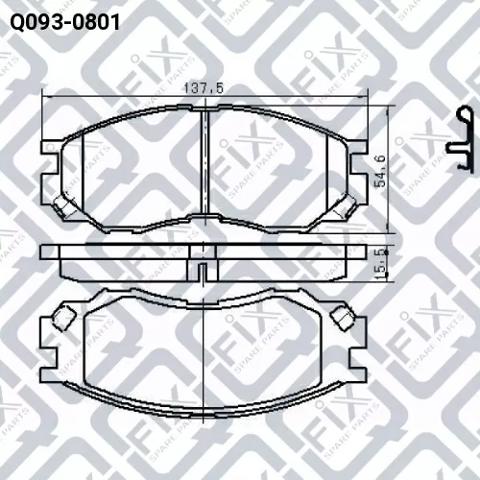 Q0930801 Q-fix Передні гальмівні колодки
