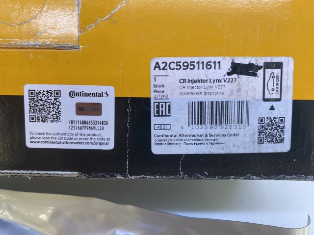 Форсунка паливна Continental/Siemens 7T1Q9F593AB ціна, від 116.53 USD