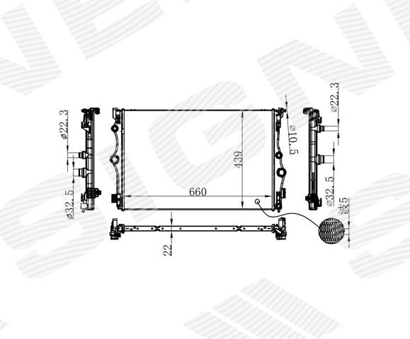 Радіатор основний Signeda RA67210Q ціна, від 156.74 USD