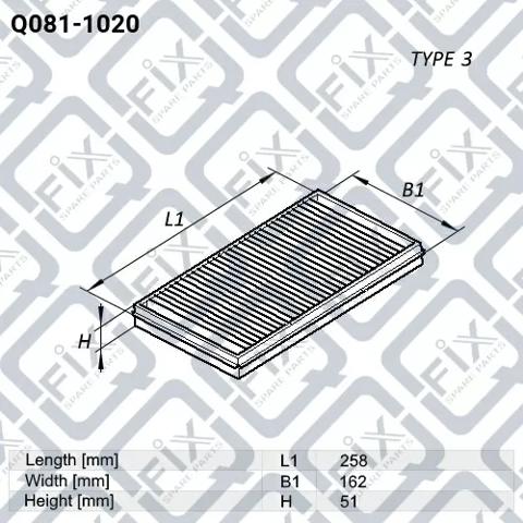 Елемент повітряного фільтра Q-fix Q0811020 ціна, від 7.06 USD