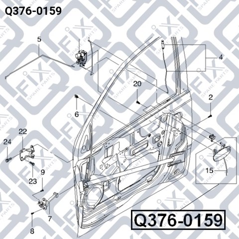 Ручка передньої двері зовнішня ліва Q-fix Q3760159 ціна, від 6.44 USD
