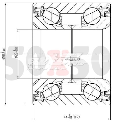 Купити 28BWD05ACA30 NSK Підшипник задньої ступиці