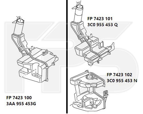 Купити FP7423102 FPS Бачок омивача фар