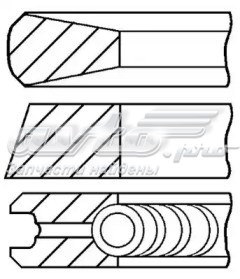 Кільця поршневі на 1 циліндр, 2-й ремонт (+0,65) Lancia Thema (834) (Лянчія Thema)