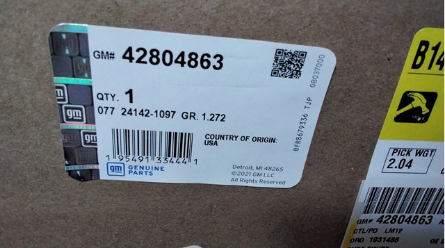 Повітропровід (дефлектор) радіатора, нижній 42804863 General Motors