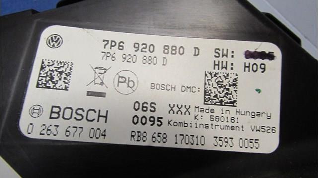 7P6920880D VAG Щиток приладів додатковий