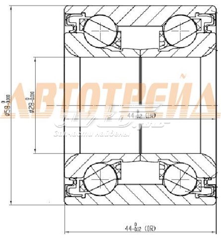 Підшипник маточини задньої 28BWD05ACA30 NSK