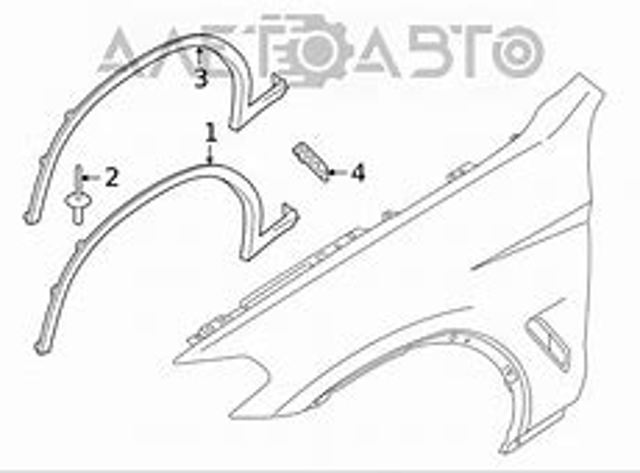 Кронштейн арки колеса (лонжерона) правий FPS FP1446948 ціна, від 89.77 USD