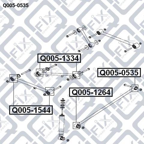 Купити Q0050535 Q-fix Сайлентблок заднього поперечного важеля
