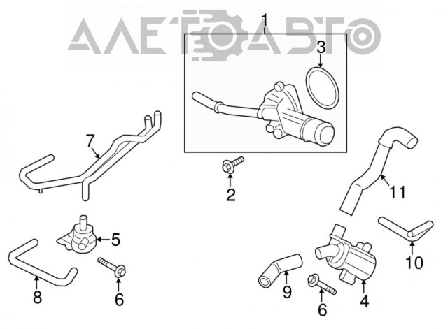 Помпа водяна (насос) охолодження, додатковий електричний DS7Z8C419D Ford