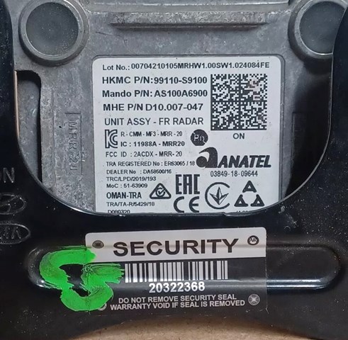  Hyundai/Kia 99110S9100 ціна, від 208.11 USD