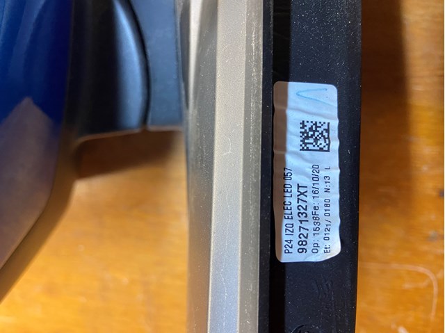 Ліве бічне дзеркало Peugeot/Citroen 98271327XT ціна, від 150.75 USD