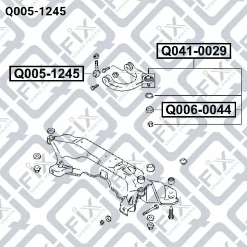 Сайлентблок переднього верхнього важеля Q0051245 Q-fix