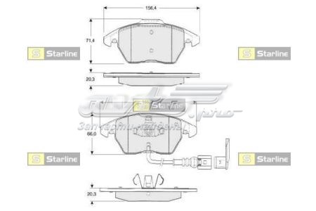Тормозні колодки Starline SBDS833P