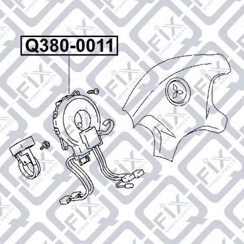 Q3800011 Q-fix Шлейф Airbag