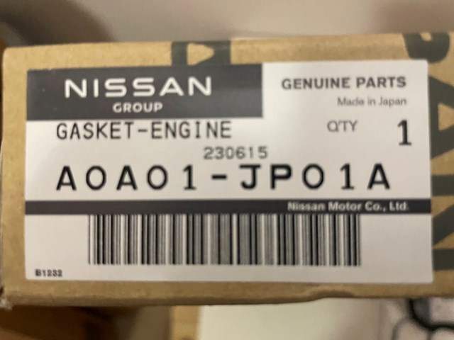 Комплект прокладок A0101JP01A Nissan/Infiniti