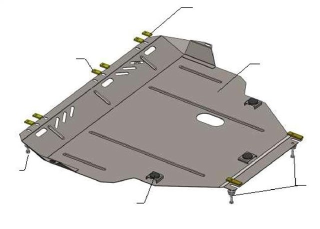 Захист моторного відсіку Kolchuga 1047600 ціна, від 90.02 USD