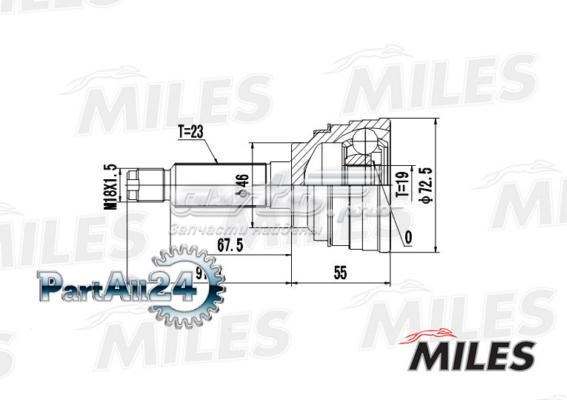 ШРУС зовнішній передній GA20079 Miles